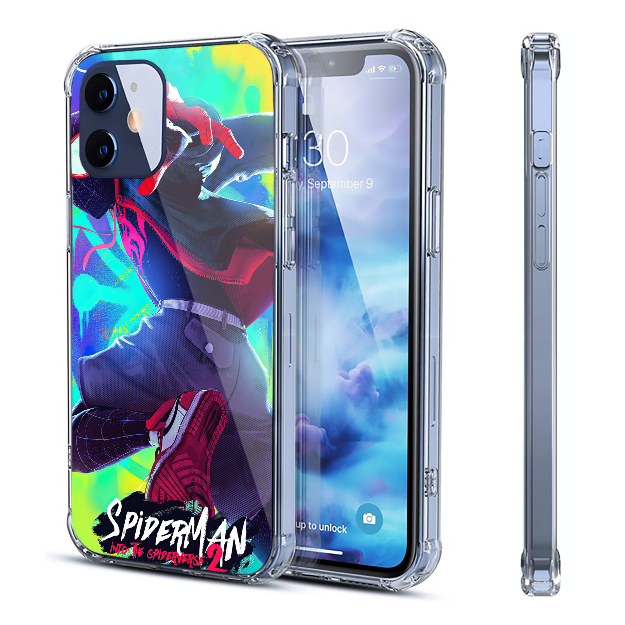 （画像用） Spider Man スパイダーマン 【iPhone 12シリーズ対応】透明スマホケース（クリアソフトケース）